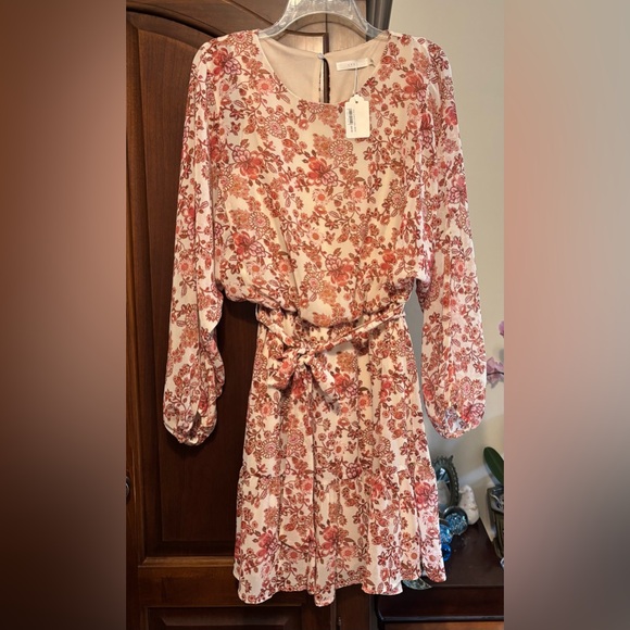 Lush Dresses & Skirts - LUSH NWT long sheer sleeved floral mini SIZE LARGE